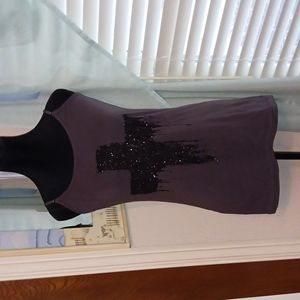 Feather Branch 3X grey camisole with black sparkle detail good condition